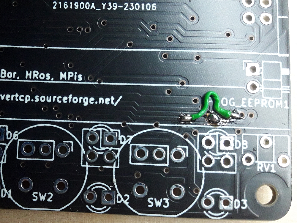  need to cut tracks for SDA and SCL to AVR and bridge them swapped