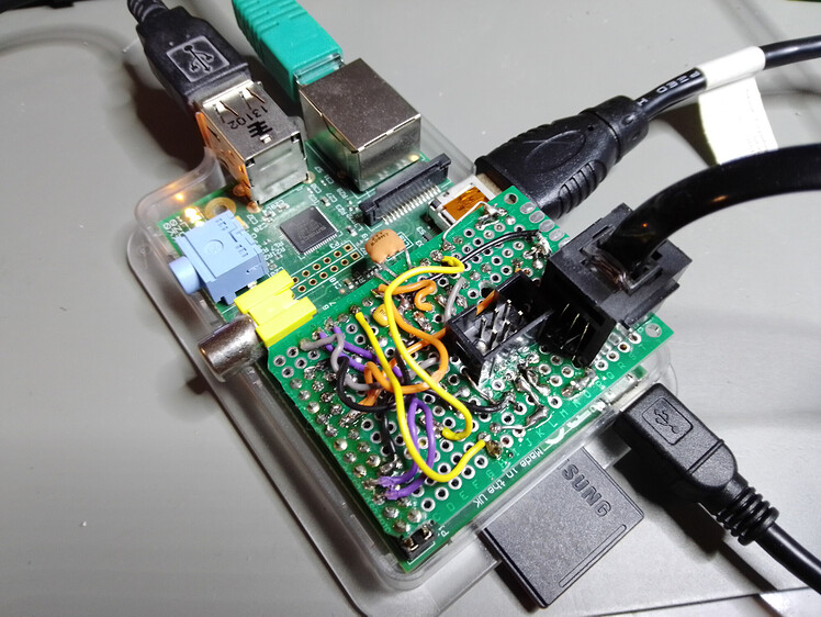 Breadboard on Pi 1