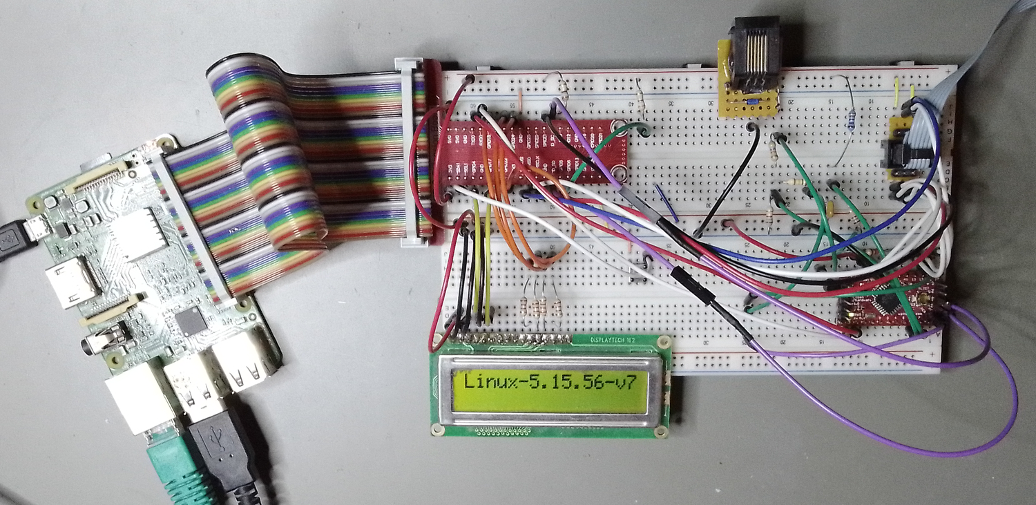 Breadboard with Pi 2