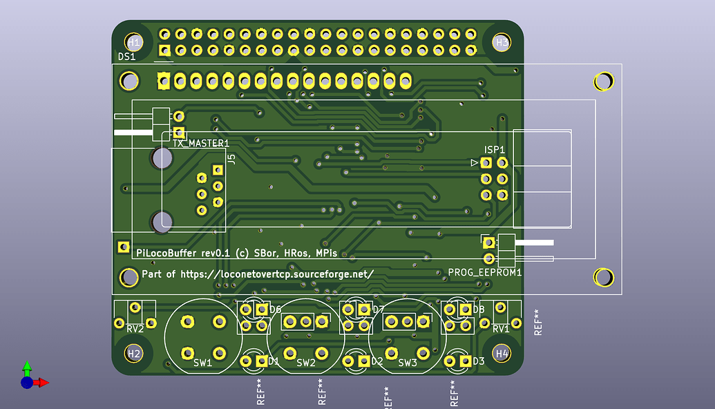 Upper side of board without LCD