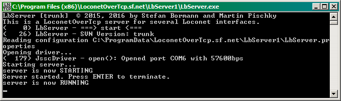 LbServer running